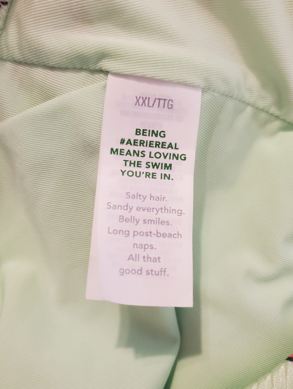 aerie Mint Green Striped Bikini Top - Picture 8 of 8